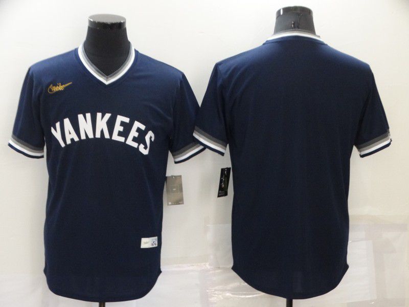 Men New York Yankees Blank Blue Game Nike 2022 MLB Jersey